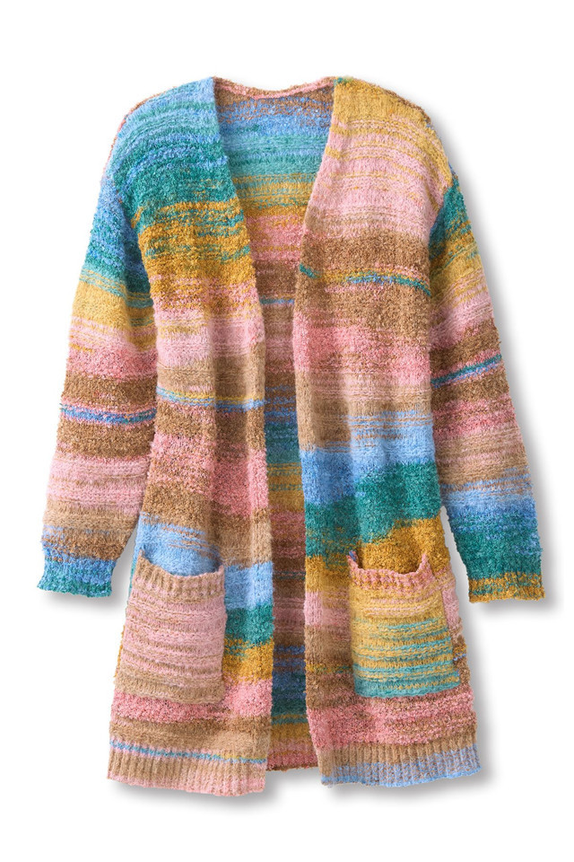 Painted Skies Boucle Cardigan | Soft Surroundings