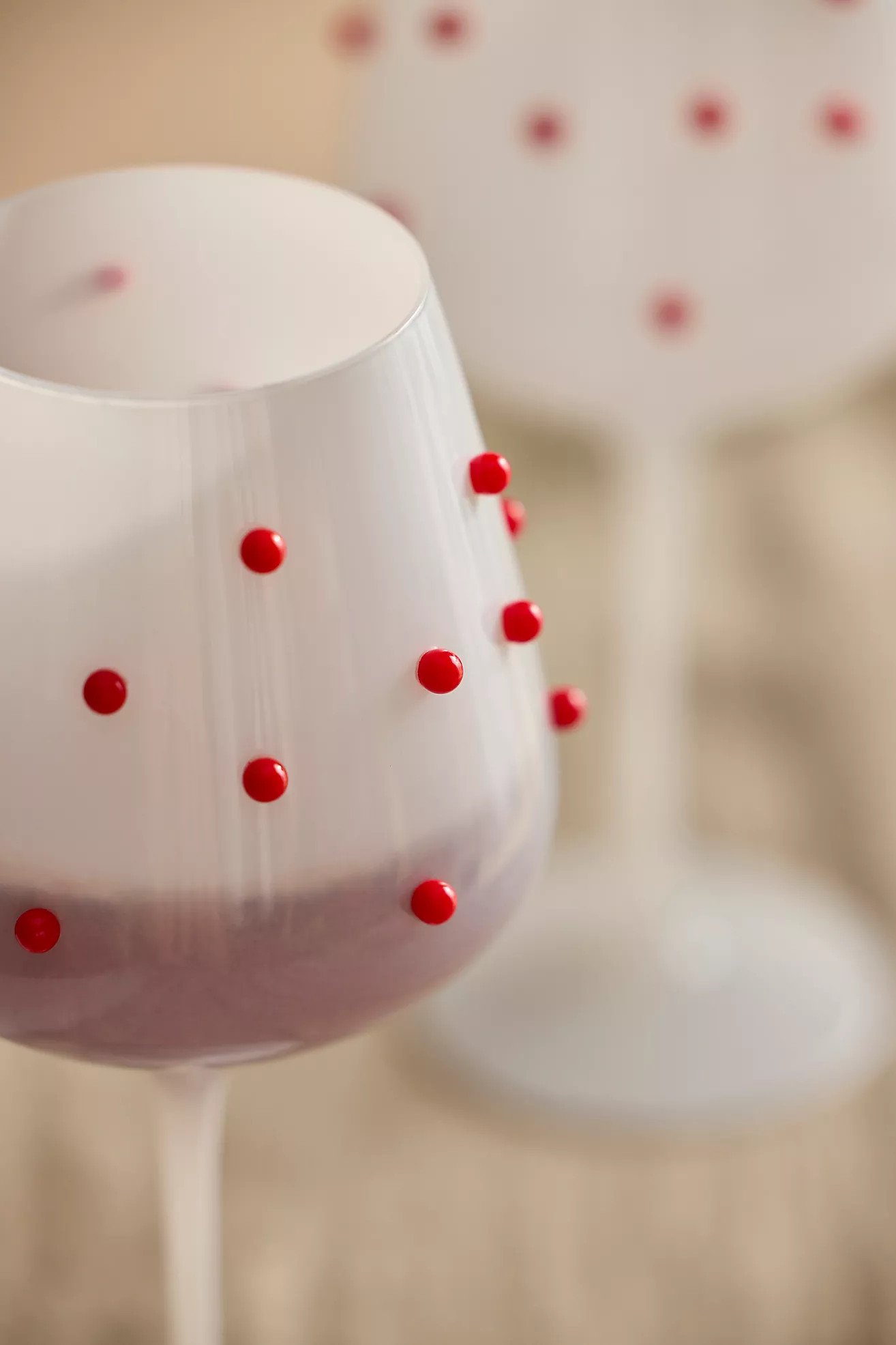 Red Confetti Wine Glasses, Set of 2 | Anthropologie (US)