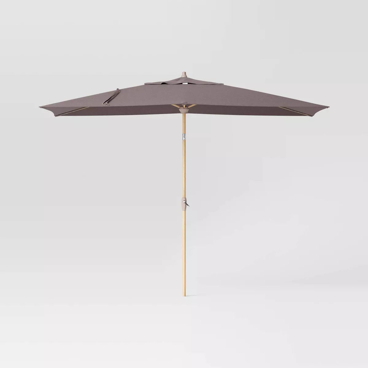 6'x10' Rectangular Outdoor Patio Market Umbrella with Light Wood Pole - Threshold™ | Target
