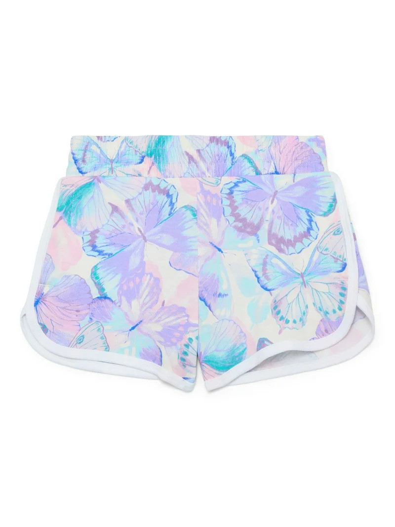 Wonder Nation Girls Dolphin Hem Shorts, Sizes 4-18 & Plus | Walmart (US)