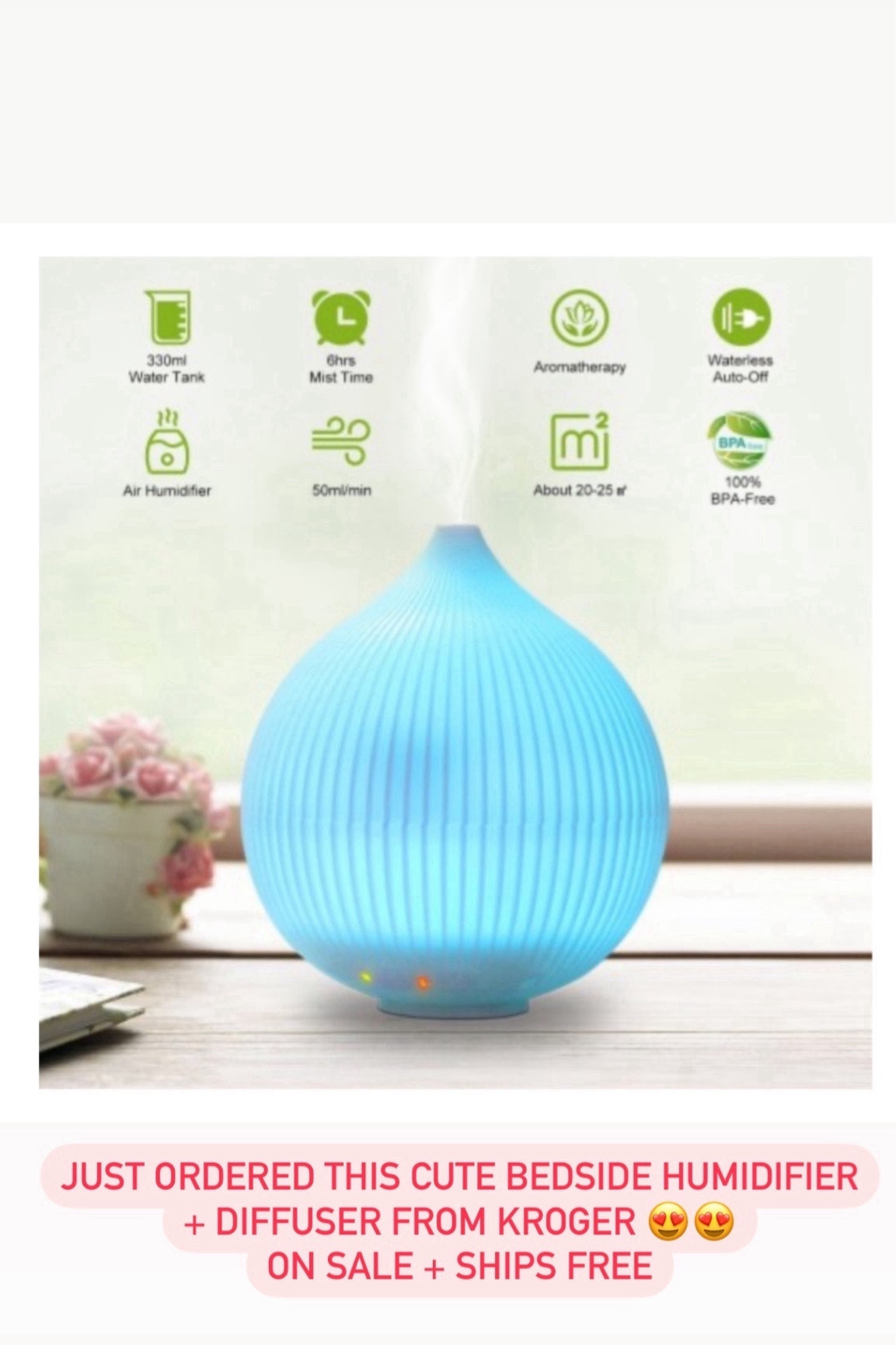 330ml Cool Mist Humidifier … curated on LTK