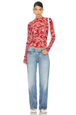 Charlie Mesh Top in Red Combo | Revolve Clothing (Global)