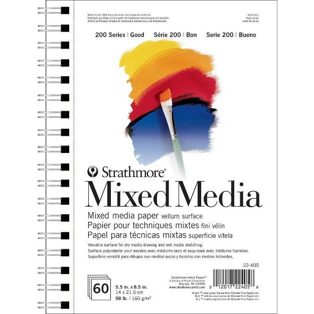 60ct Mixed Media Paper White - Strathmore | Target