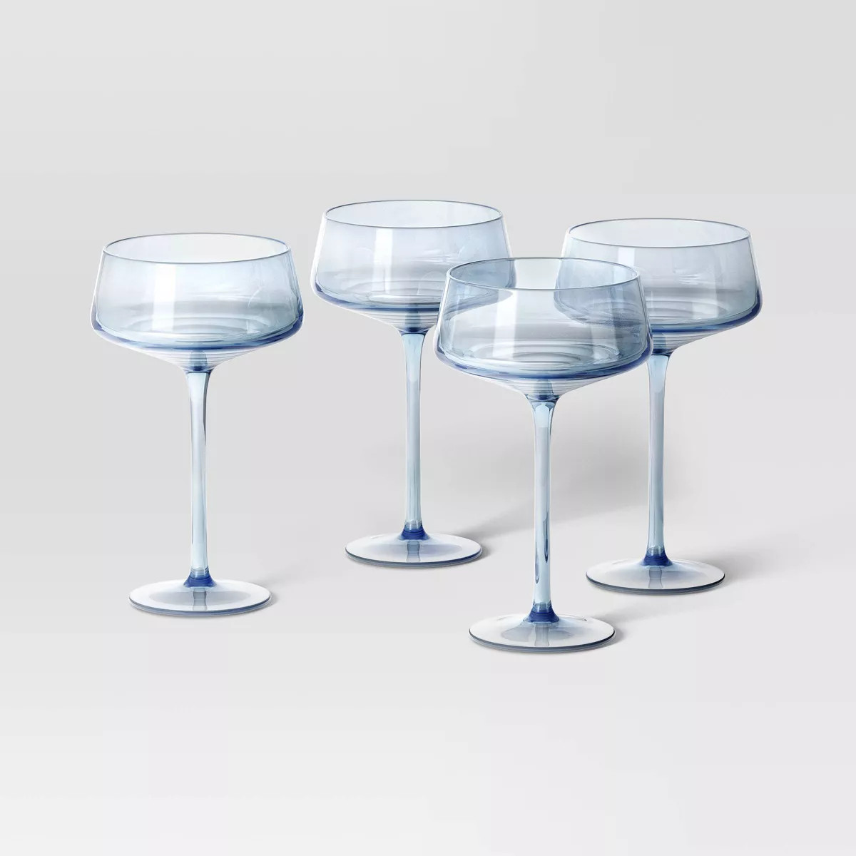 11.84oz 4pk Coupe Cocktail Glass Set Blue - Threshold™ | Target