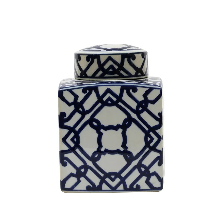 Desert Fields Blue and White Ginger Jar | Walmart (US)