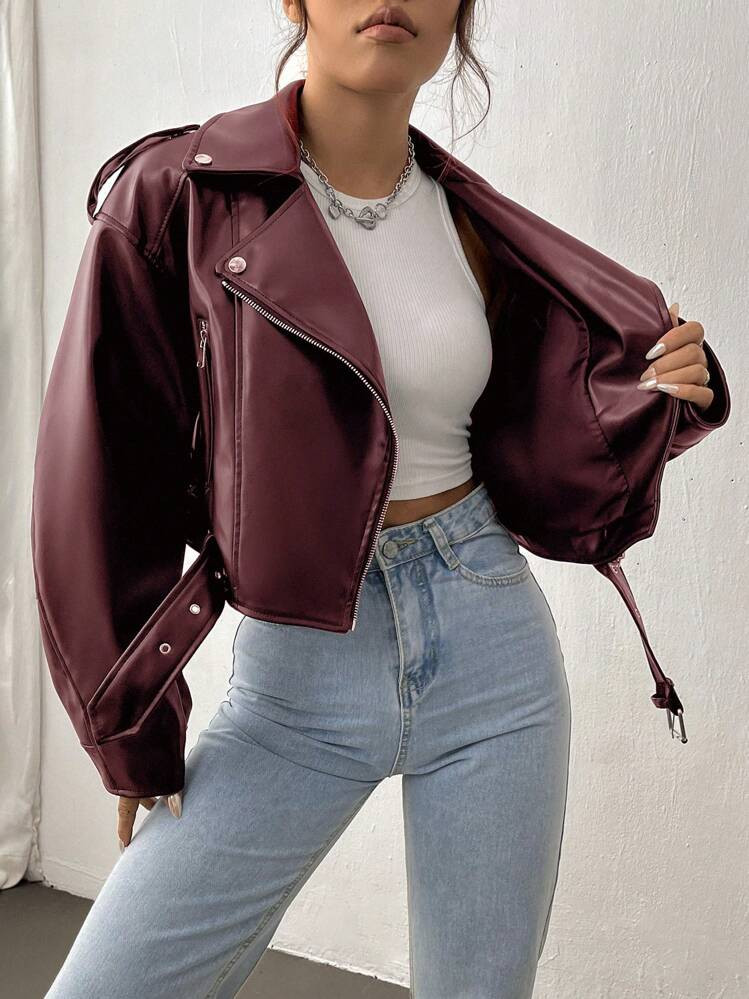 StreetHx Women's Solid Color Minimalist Casual Long Sleeve Jacket For New Year Clothes Fall Winter Cloth For Women | SHEIN