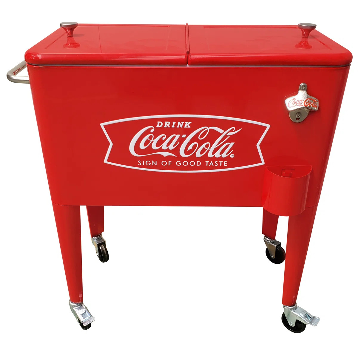 Leigh Country 60 Quarts Serving Station / Cart Cooler with wheels in Red | Wayfair North America