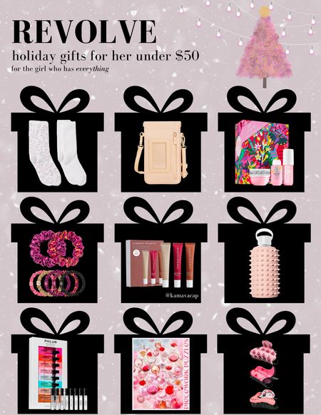 REVOLVE HOLIDAY 2023 GIFT GUIDE UNDER $50 - for the girl who has everything!

as a girly who has been told repeatedly that i’m difficult to shop for ;) i decided to compile a list of my revolve favorites under $50! so so many unique finds for the girl who truly has it all. 

products featured:
barefoot dreams cozychic in the wild 2 pair sock set ($30)
beis the id crossbody in beige ($48)
sol de janeiro beija flor body boost ($48)
slip mega set 7 back scrunchies in super bloom ($49)
summer fridays the lip butter balm set - seriously the best balms i have ever used and 100% lives up to the hype ($49 for 3 full sizes)
bkr spiked 500ml water bottle in teddy ($42)
phlur 8 piece fragrance discovery set ($35)
piecework cloud nine 1,000 piece puzzle ($38)
bracha preppy cowgirl claw set in pink (on sale for $28!)

be sure to follow along on LTK @kamavacap for more 👼🏼🫶🏻

#LTKHoliday #LTKGiftGuide #LTKfindsunder50