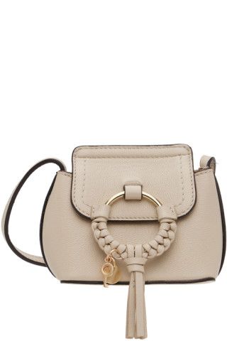 Beige Micro Joan Crossbody Bag | SSENSE