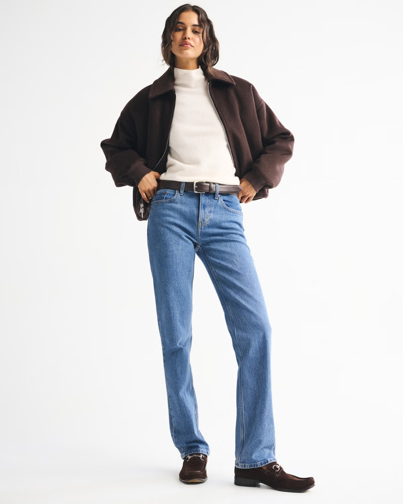 Women's Mid Rise 90s Straight Jean | Women's New Arrivals | Abercrombie.com | Abercrombie & Fitch (US)