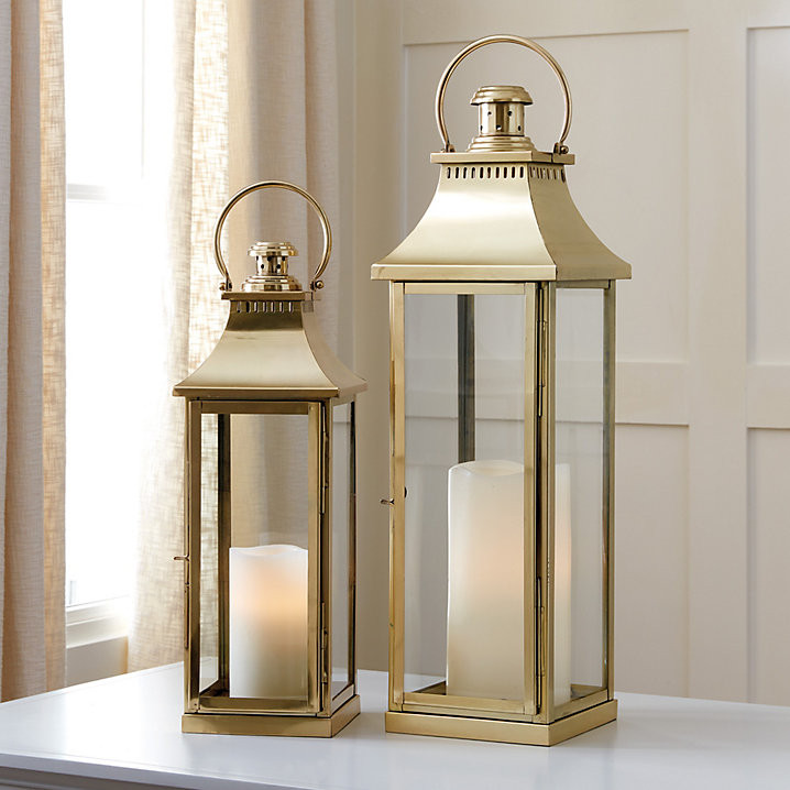 Legare Lantern with Brass Finish for Indoor & Sheltered Outdoor Spaces | Ballard Designs, Inc.