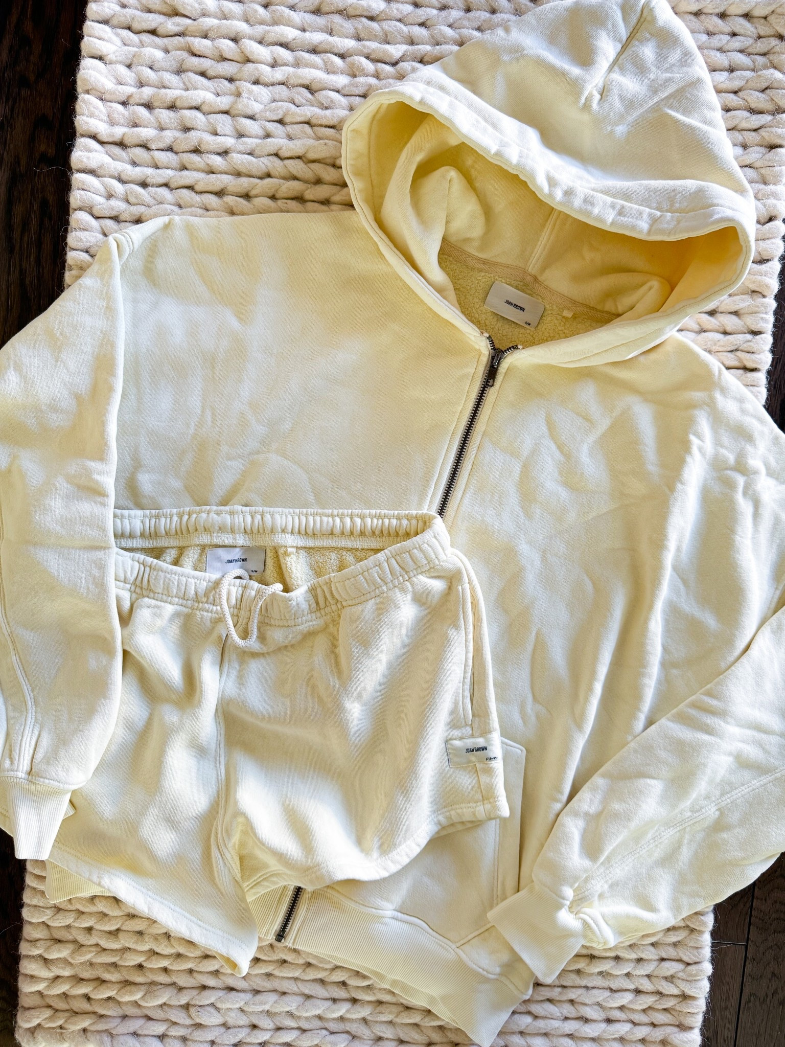 Butter yellow is this season’s must have color—this set is cozy without being heavy, perfect to throw on after a day at the beach, lake, or pool. I got size S/M in both pieces. 

JOAN BROWN - Butter Yellow Sweats - Yellow Sweatsuit - Summer Outfit 

#LTKTravel #LTKActive #LTKU