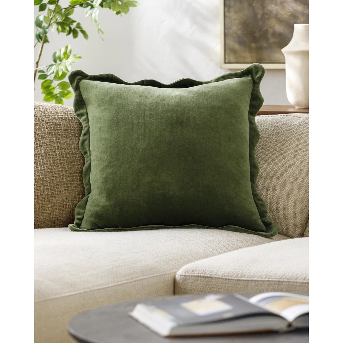 Collier Scalloped Edges Throw Pillow | Wayfair North America