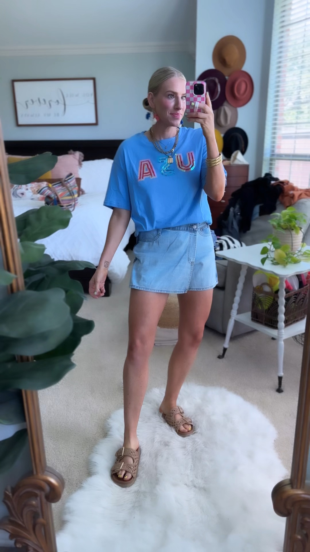 Americana or Olympic inspo outfit 🇺🇸❤️🌭 tee is under $10
Tee fits tts 
I sized up in the skirt as I do in most shorts 

#LTKStyleTip #LTKSaleAlert #LTKFindsUnder50