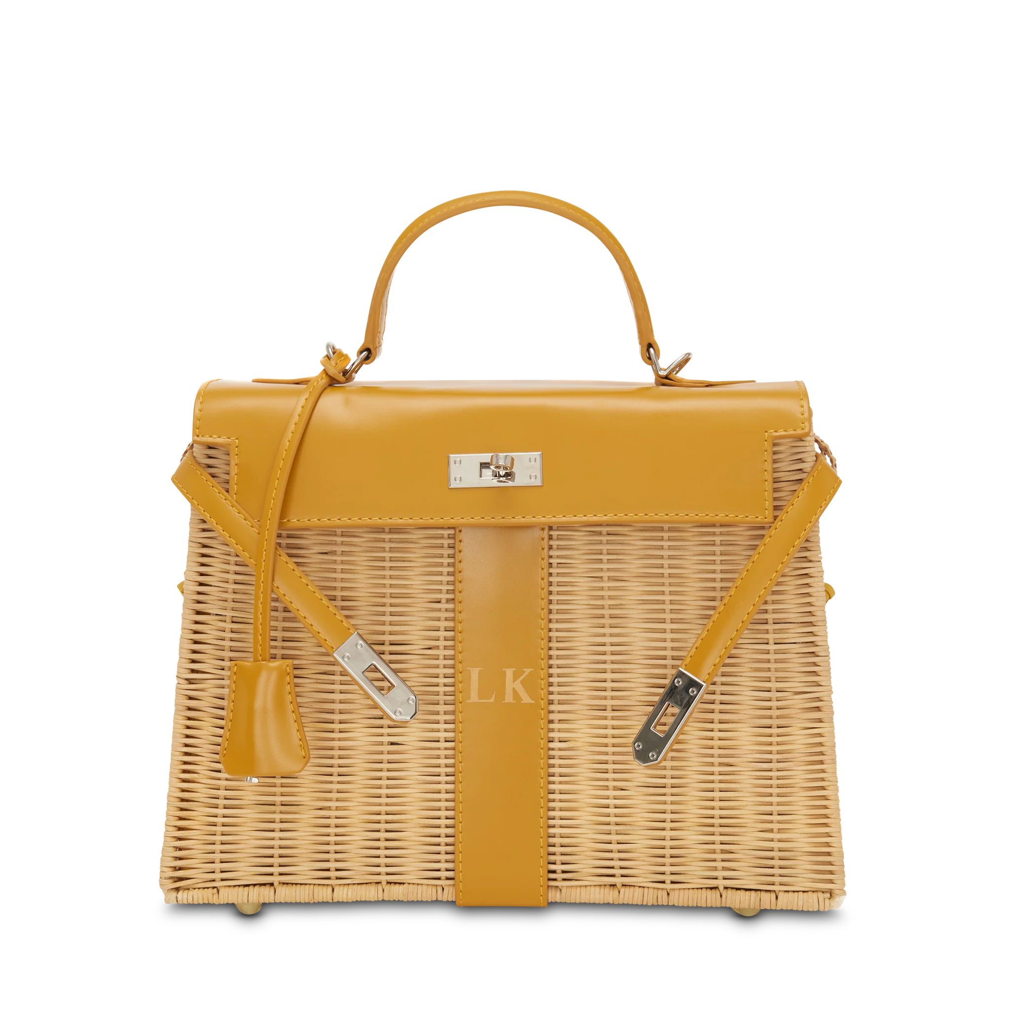 Lily & Bean Large Rattan Bag Mustard | Lily and Bean