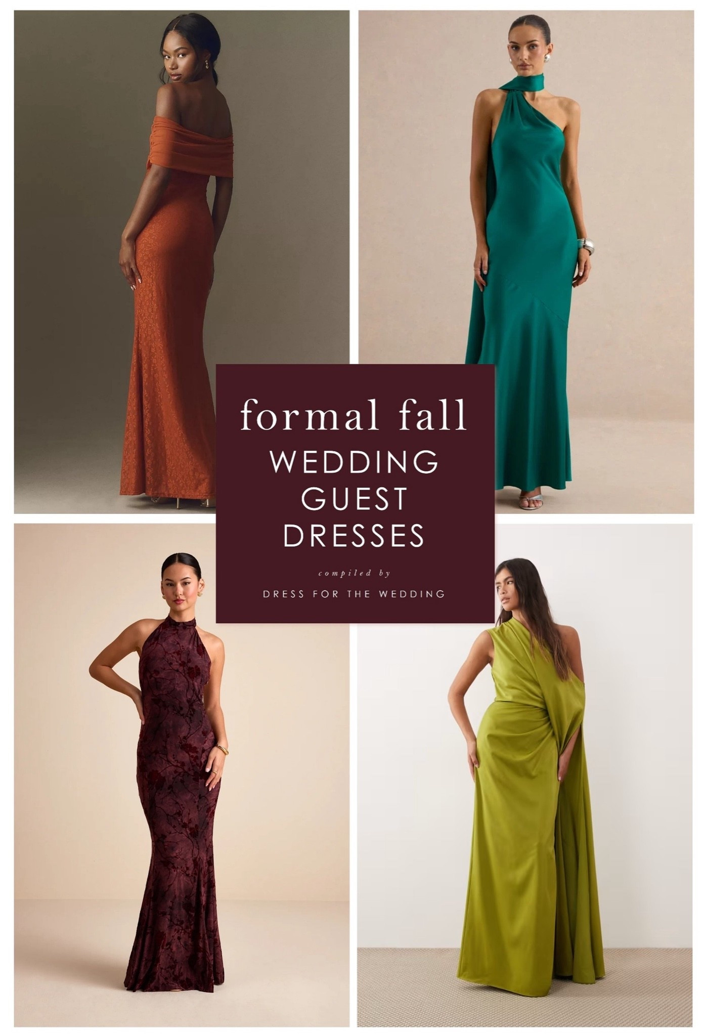Formal dresses for fall weddings are what we have in this guide! If you’re attending a formal, black tie, or black tie optional wedding in the fall, this is the perfect resource for you. We’ve curated a stunning collection of 30 formal dresses in fall colors, ranging from elegant maxi dresses to floor-sweeping gowns. We’ve carefully selected these gorgeous and stylish options to ensure that your wedding guests look their best. Don’t forget to follow Dress for the Wedding for more inspiration on wedding guest dresses, bridesmaid dresses, wedding dresses, mother of the bride dresses, cute outfits, affordable dresses, and dresses under $100.

#LTKWedding #LTKSeasonal #LTKootd