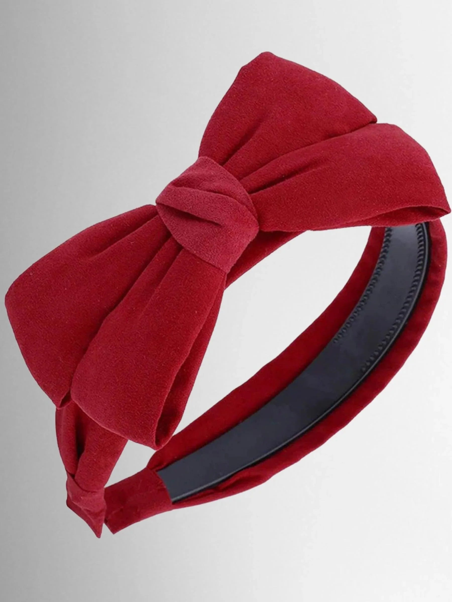 Look At Me Red Velvet Bow Headband | Mia Belle Girls