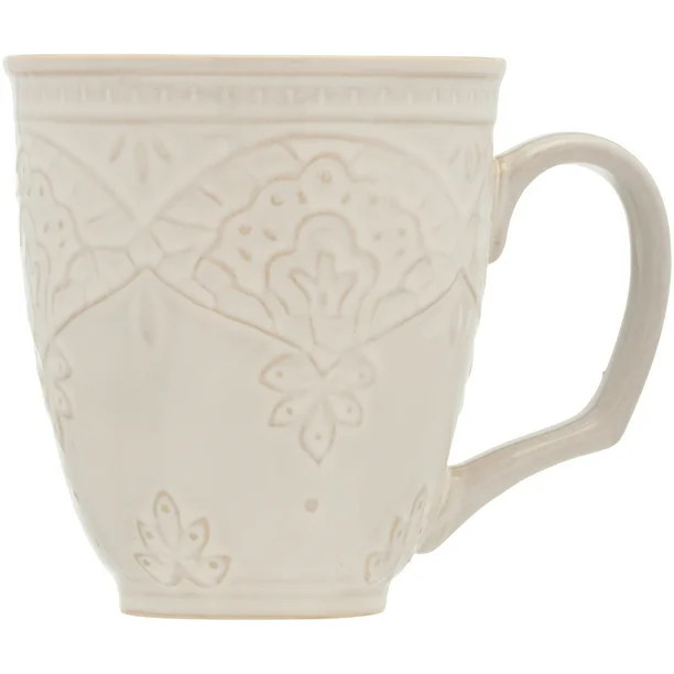 The Pioneer Woman Farmhouse Lace 4-Piece 17-Ounce Mug Set, Off White | Walmart (US)