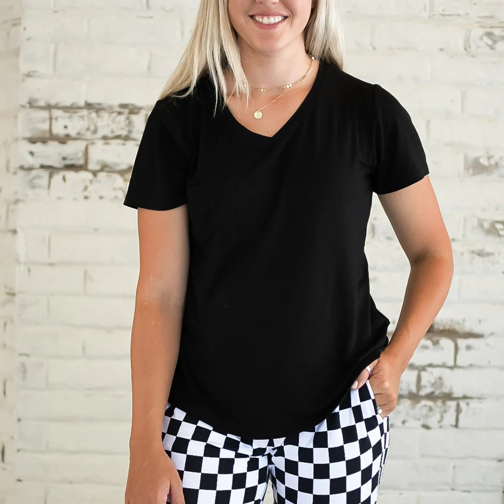 MAMA V-NECK- Midnight | millie + roo