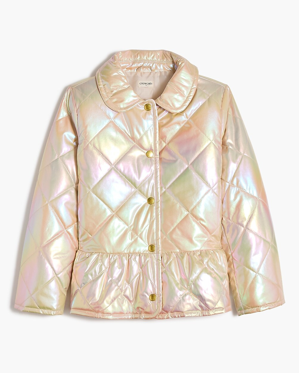 Girls' metallic peplum Barn Jacket™ | J.Crew Factory