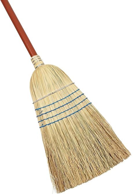 Rubbermaid Commercial Products Heavy-Duty Corn Broom, 1 1/8 Inch Wood Handle, Blue (FG638300BLUE) | Amazon (US)