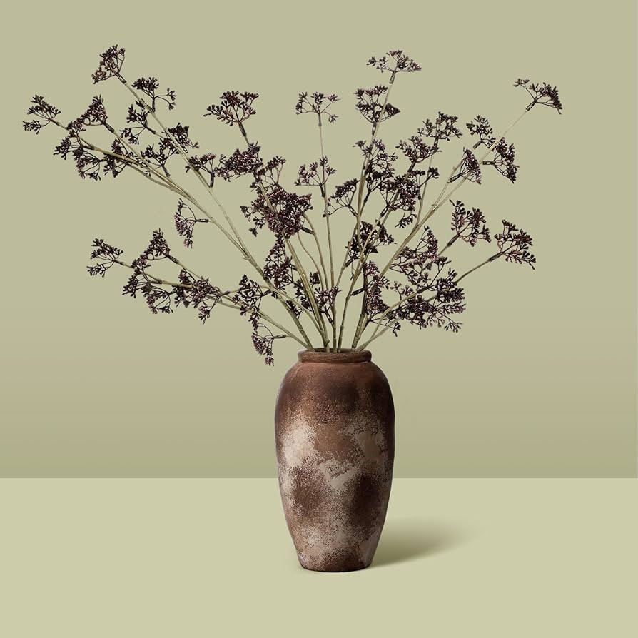 6 Pcs Fall Eucalyptus Seed Artificial Fall Branches Faux Autumn Berry Spray Dusty Plum Stem Faux ... | Amazon (US)