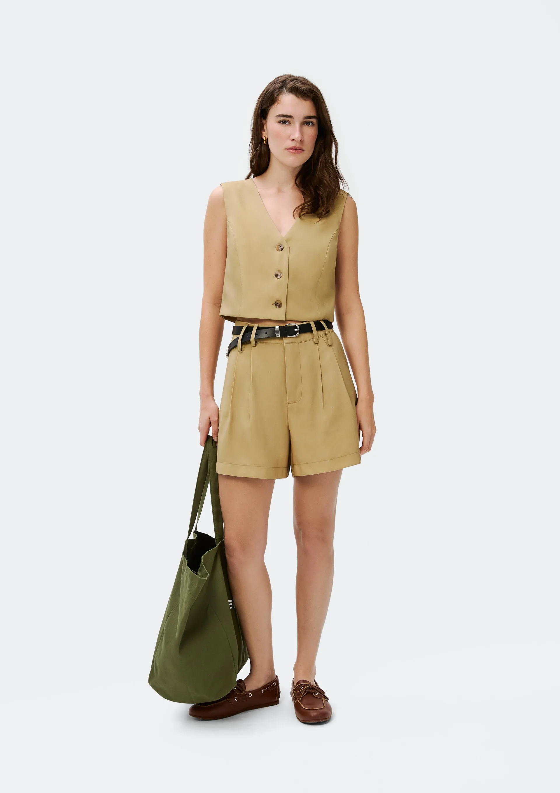 Shorts Feminino Em Alfaiataria Peach Touch - Hering Store | Hering (BR)