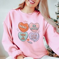 Valentines Day Sweatshirt, Positive Affirmations Shirt, Conversation Hearts Candy Shirt For Women Teacher | Etsy (US)