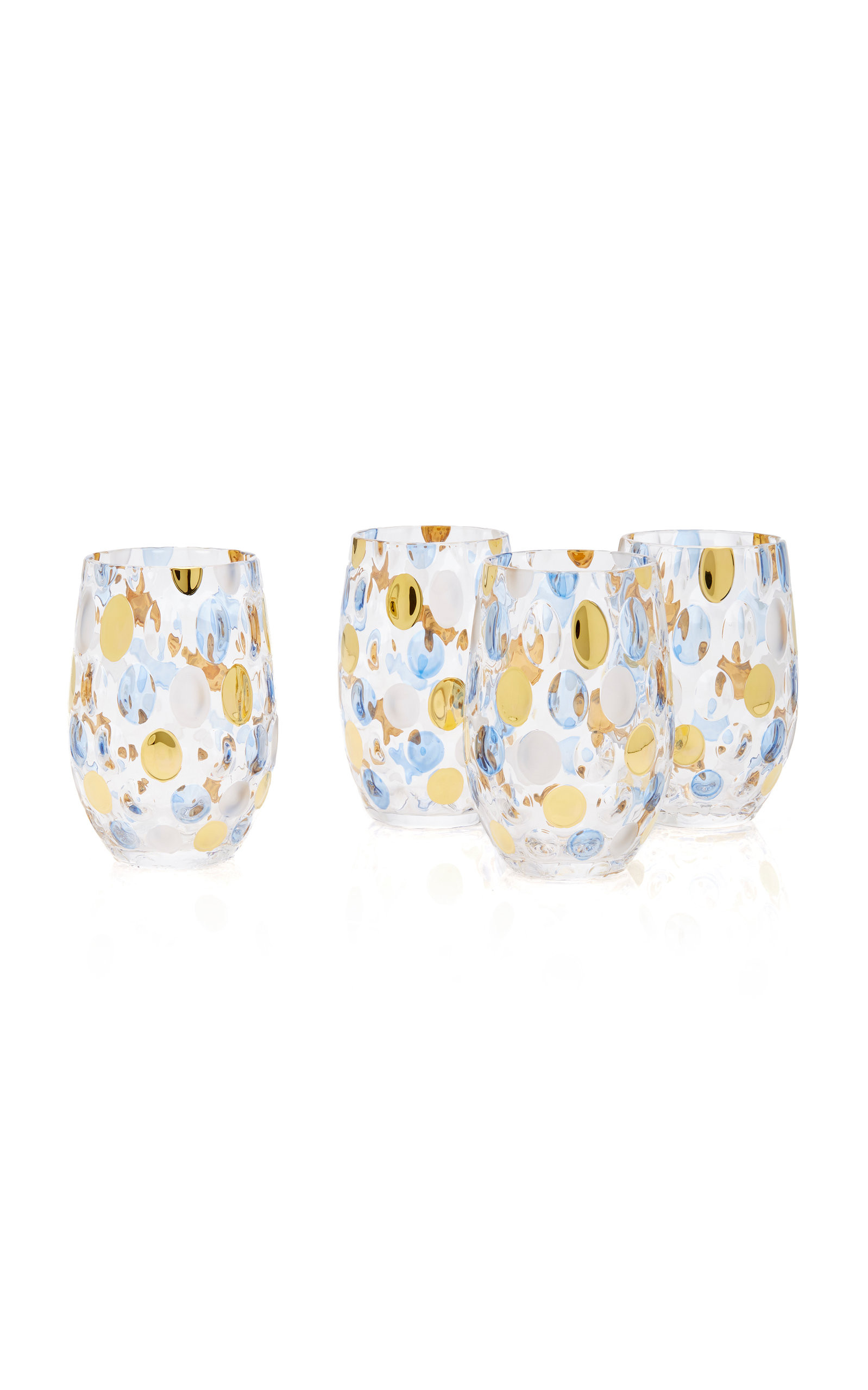 Set-of-4 Oval Dotted Glasses | Moda Operandi Global