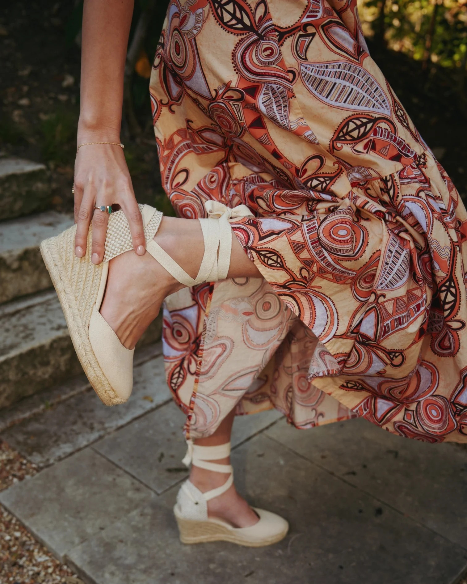The Marseille Wedge Linen | La Concha Ivory Women's Espadril | Soludos