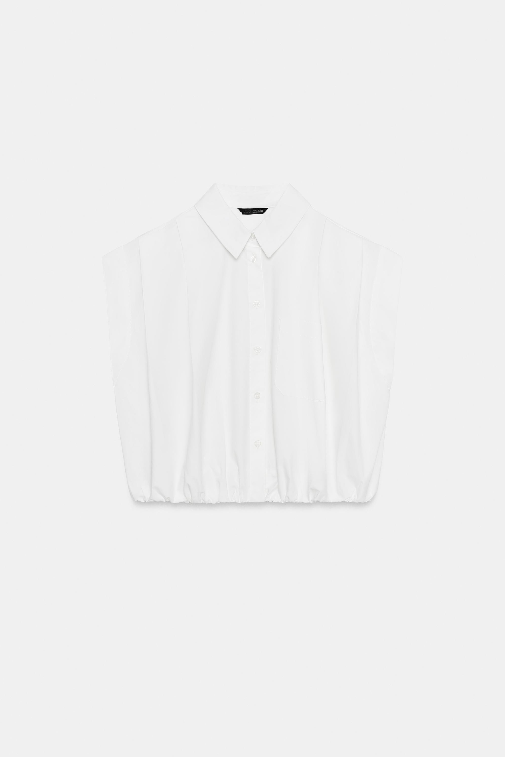 BALLOON CROPPED SHIRT | Zara US