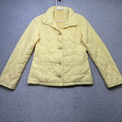 Barbour Jacket Women 4 Yellow Matt Flyweight Alice Quilt Puffer Light Outdoor  | eBay | eBay US