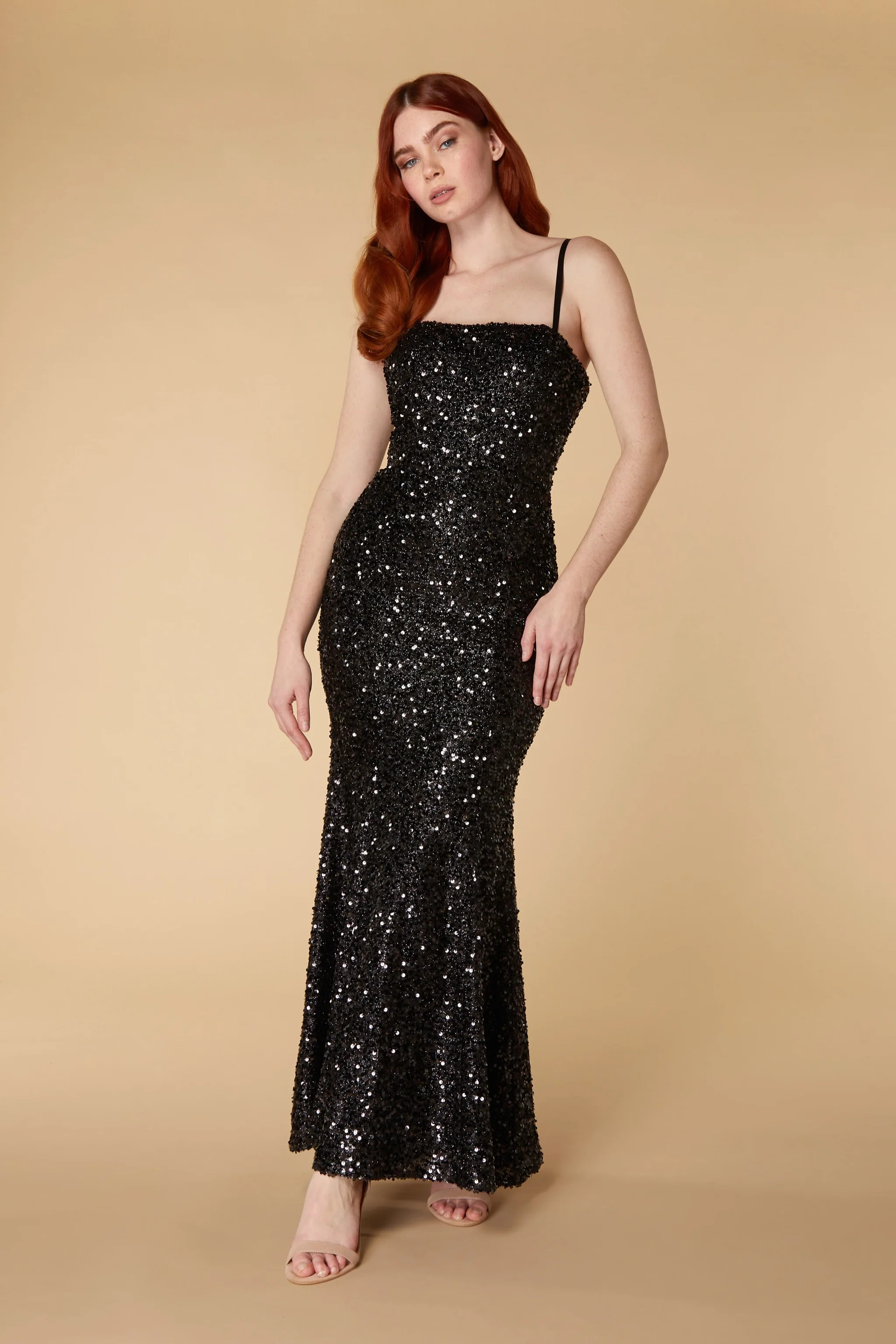 Ramona Sequin Fishtail Maxi Dress | Jarlo London US