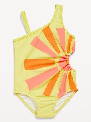 Printed Side Cutout One-Piece Swimsuit for Toddler Girls | Old Navy (CA)