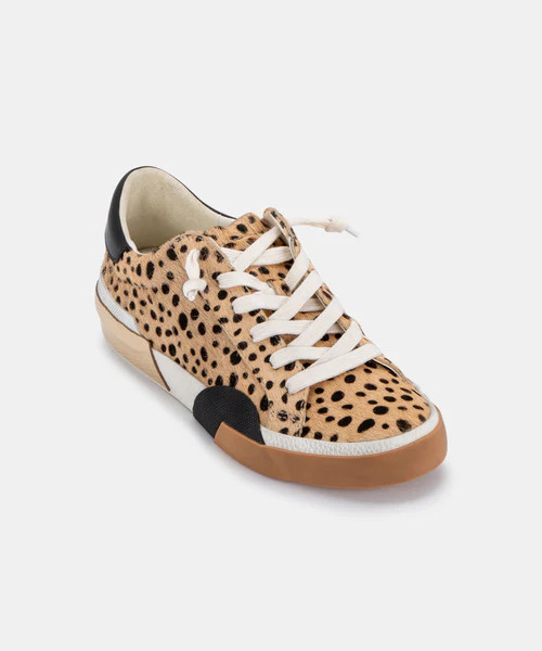 ZINA SNEAKERS IN LEOPARD CALF HAIR | DolceVita.com