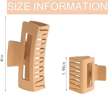 Alemaky 12 Pack Square Claw Clips, Big and Small Neutral Rectangle Hair Non-slip Matte Large Clip... | Amazon (US)
