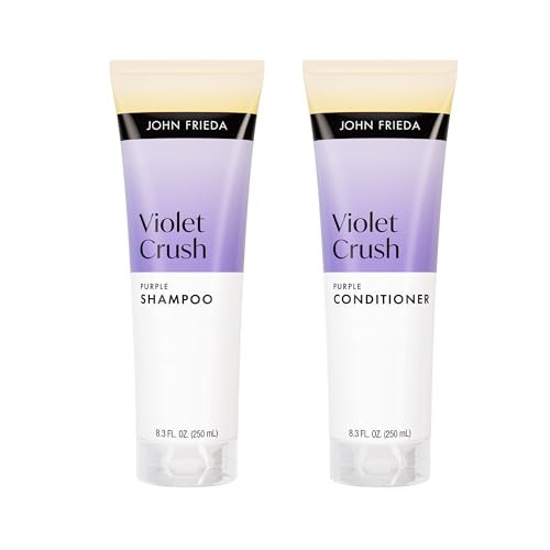 John Frieda Violet Crush Purple Shampoo and Conditioner Bundle, Violet Shampoo and Violet Conditioner, 8.3 Fl Oz, Pack of 2 | Amazon (US)