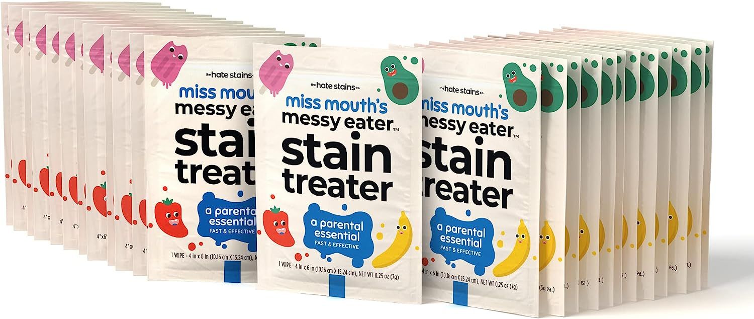 Miss Mouth's HATE STAINS CO Stain Remover for Clothes - 25 Wipes - Newborn & Baby Essentials Mess... | Amazon (US)