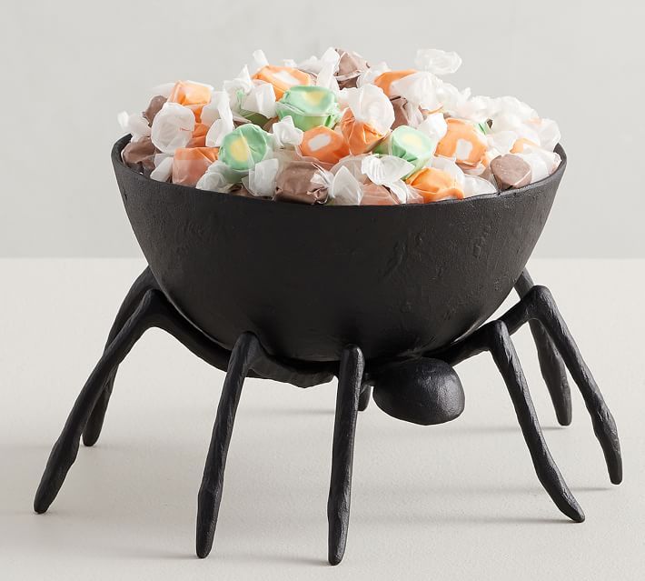 Trick or Treat Spider Handcrafted Metal Candy Bowl | Pottery Barn (US)