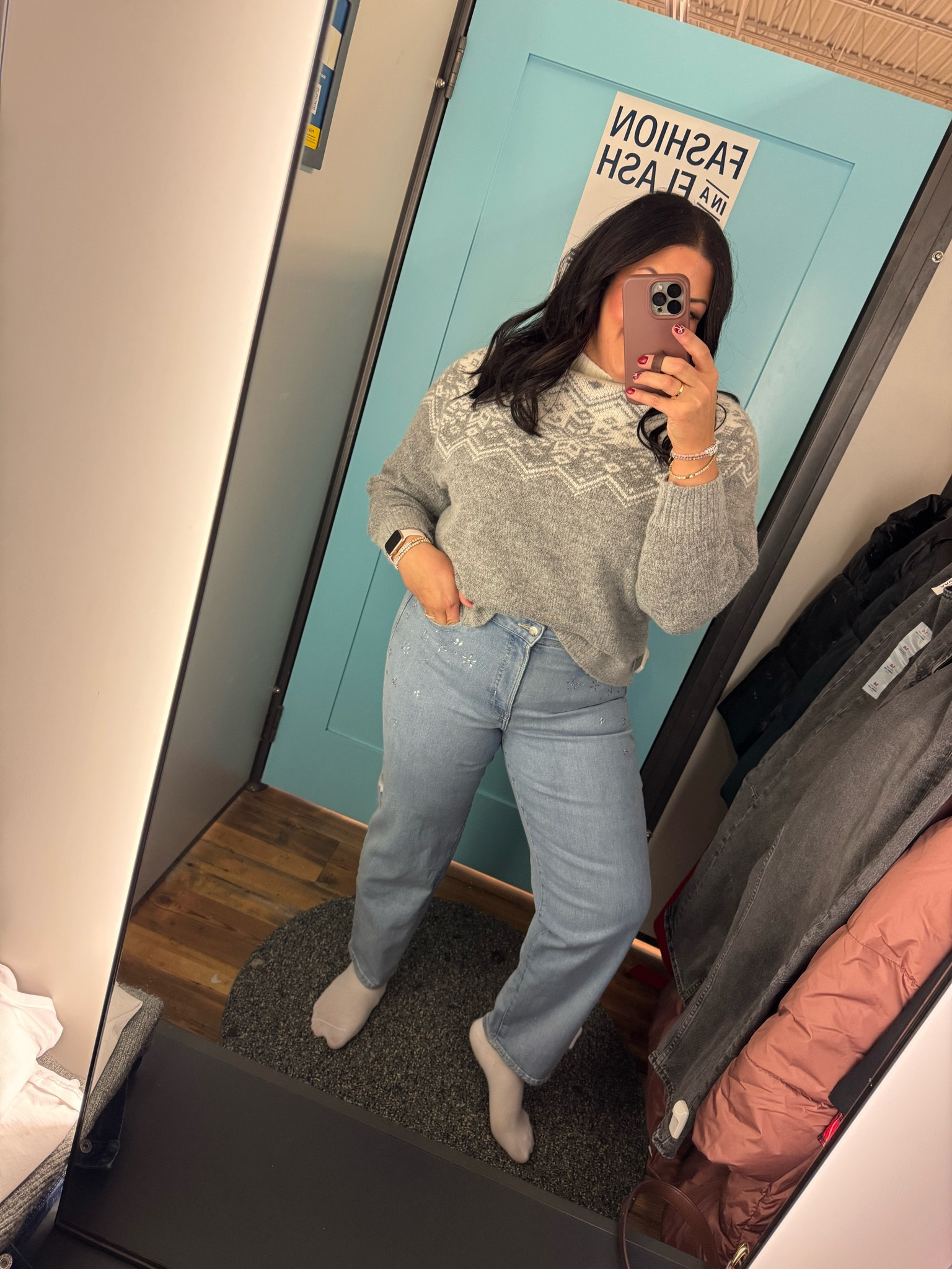 Size L sweater/size 16 jeans (there’s no stretch in these!)

Midsize winter outfit, midsize holiday outfit 

#LTKHoliday #LTKSeasonal #LTKGiftGuide