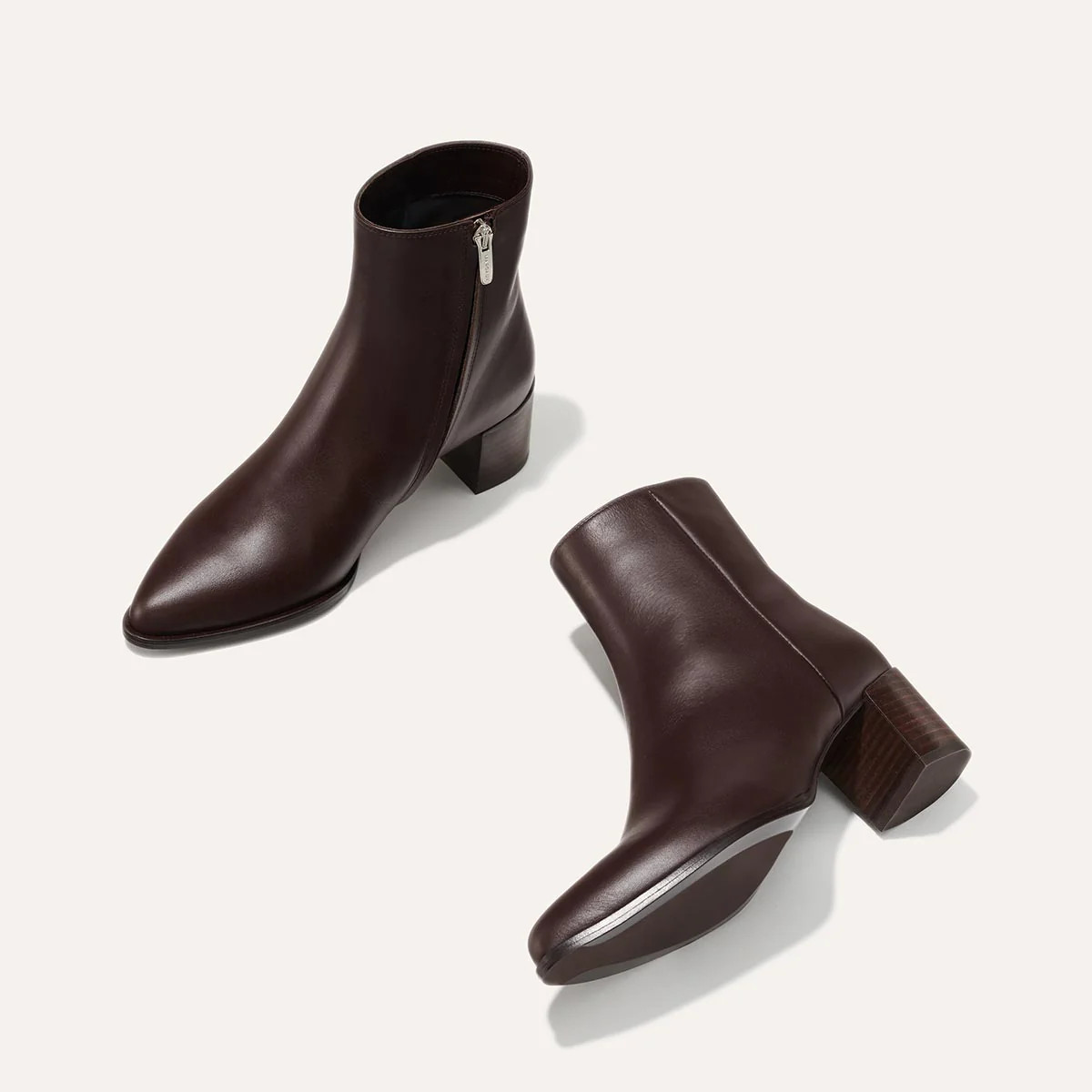 Brown Leather Ankle Boots With Pointed Toe | The Downtown Boot | Margaux