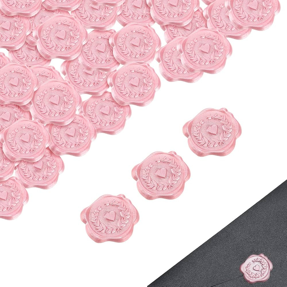 Dianelhall Wax Seal Stickers Heart Embossed for Wedding Marriage Engagement Envelope Invitation C... | Amazon (US)