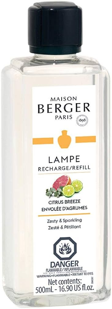 Maison Berger Citrus Breeze Refill Oil for Lampe Berger Diffusers - Luxury Air Freshener with Fre... | Amazon (US)