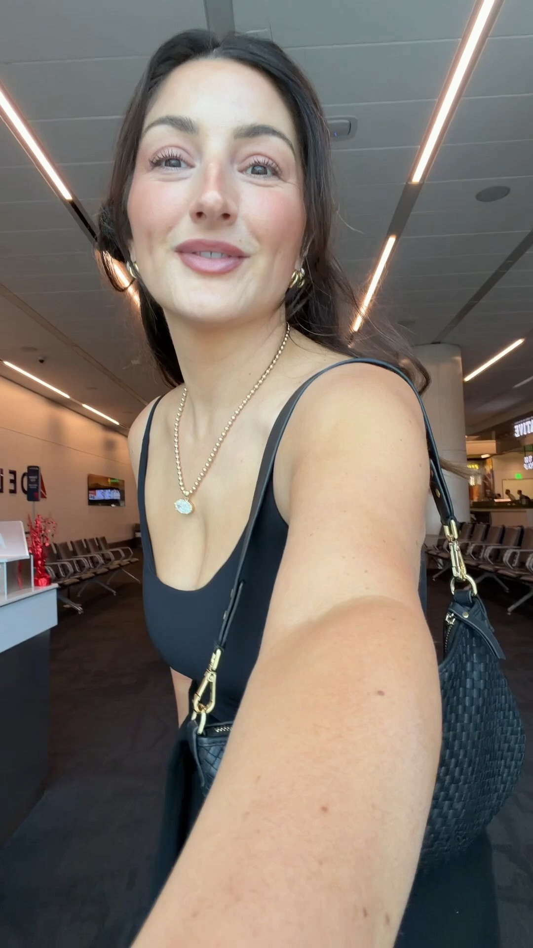 Travel outfit!! What I wear to travel!
Cardigan and tank size small 
Satin track pants size medium petite  (I need a tiny heel!) 

5'0" 140lbs
Petite friendly

#LTKdayinmylife #LTKPetite #LTKTravel