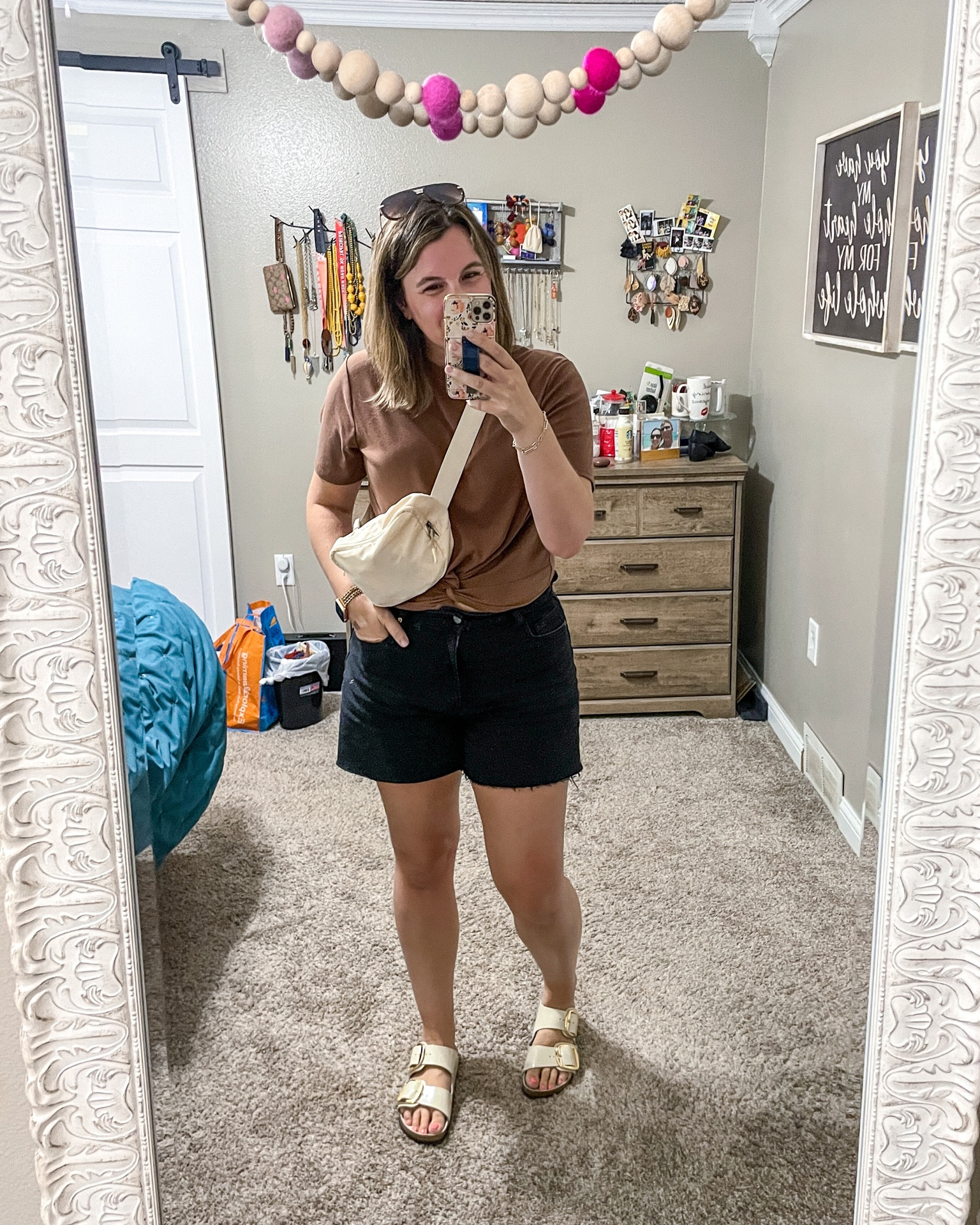 Not wearing blue jean shorts today so it had to be documented 😆

Instead black cut offs. I’m a 12 in the shorts and large in the top  

#LTKunder50 #LTKSeasonal #LTKshoecrush