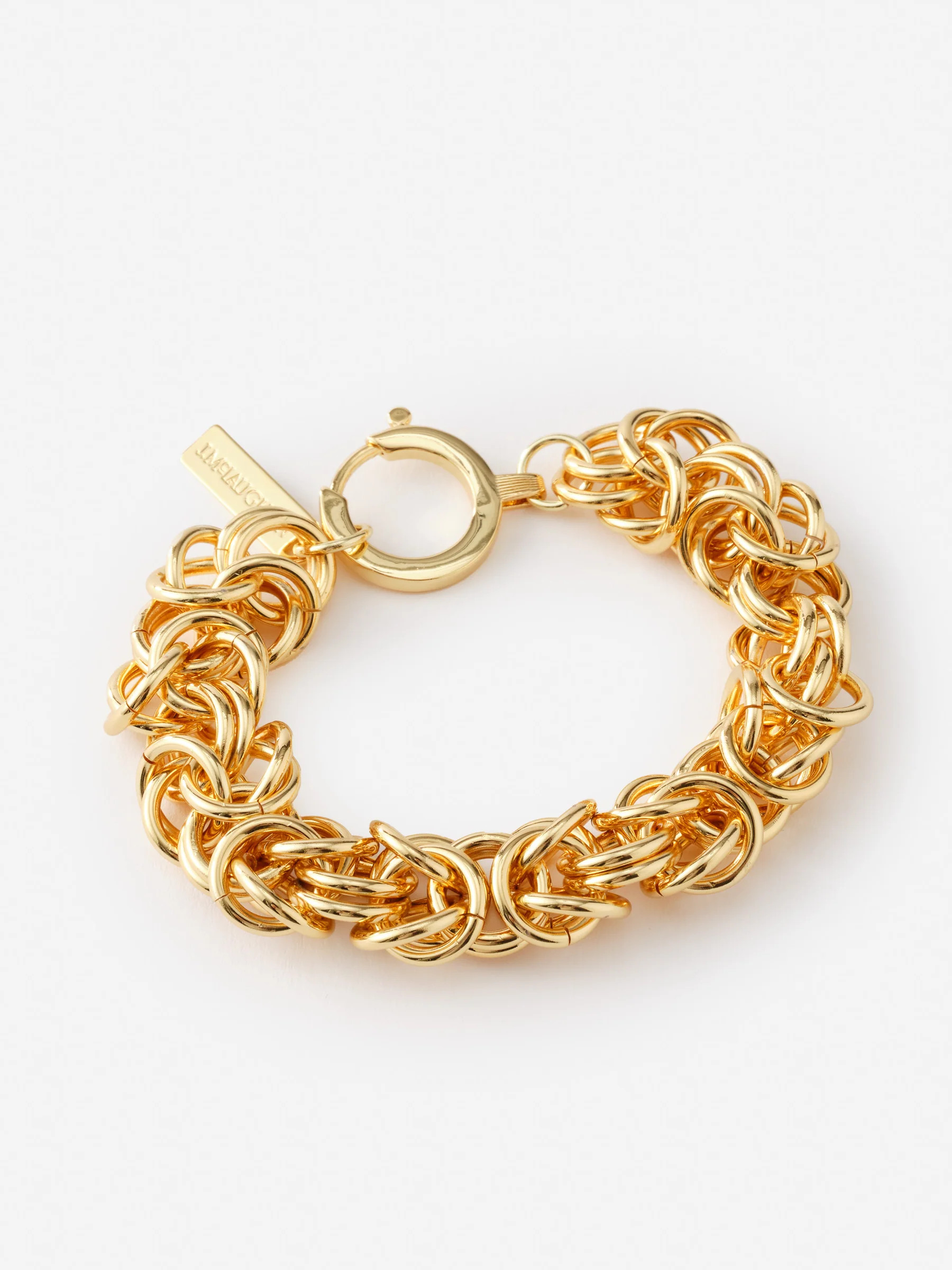 Gold Solid Intertwined Link Chain Bracelet | Women's Jewelry | J.McLaughlin | J.McLaughlin