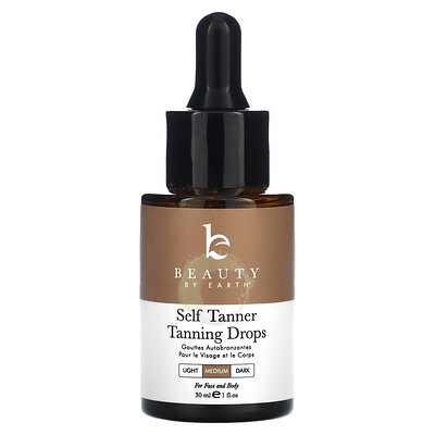 Beauty By Earth, Self Tanner Tanning Drops, Medium , 1 fl oz (30 ml) | iHerb