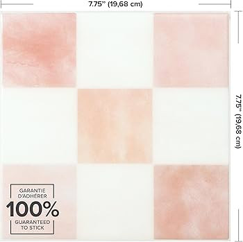 SMART TILES Peel and Stick Backsplash - 5 Sheets of 7,75'' x 7,75'' - 3D Adhesive Peel and Stick ... | Amazon (US)