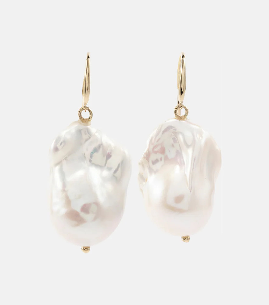 Mateo 14kt gold drop earrings with baroque pearls | Mytheresa (US/CA)