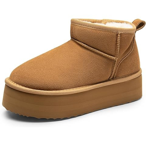 Project Cloud 100% Genuine Suede Leather Ankle Boots for Women - Fur Boots Memory Foam Insole Wom... | Amazon (US)